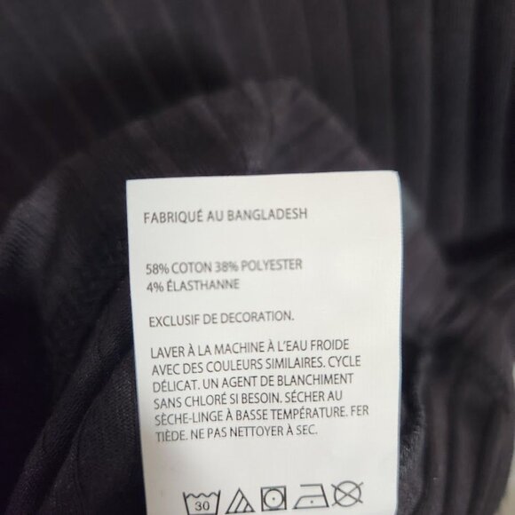 NWT Perry‎ Ellis Vertical Stripe Sweater in Black Size Small - Picture 7 of 7